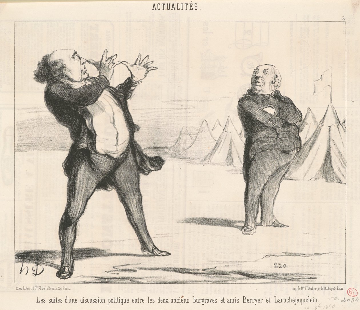 Le conseguenze di una discussione politica da Honoré Daumier