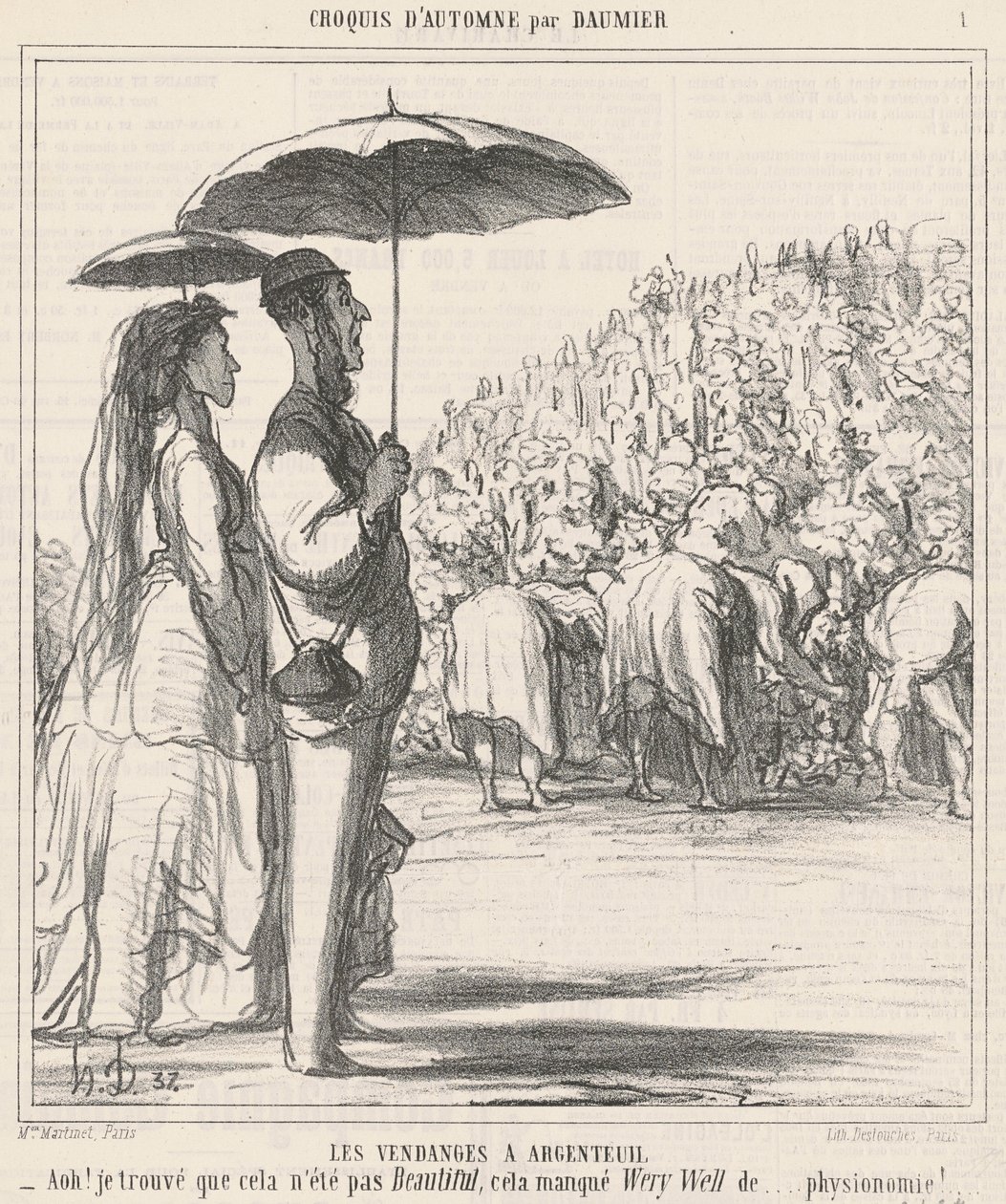 La vendemmia ad Argenteuil da Honoré Daumier