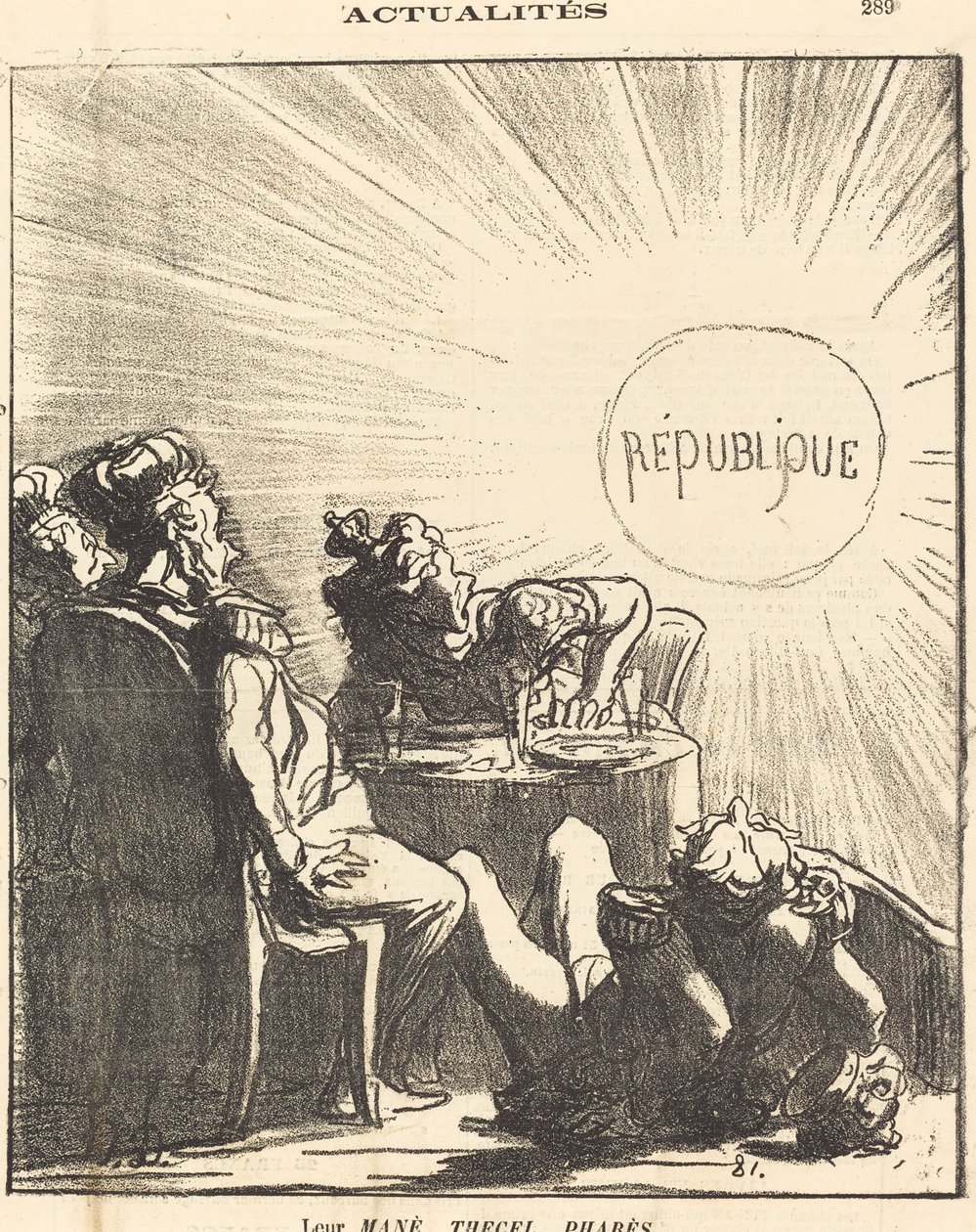 Leur Mané, Thecel, Pharès da Honoré Daumier