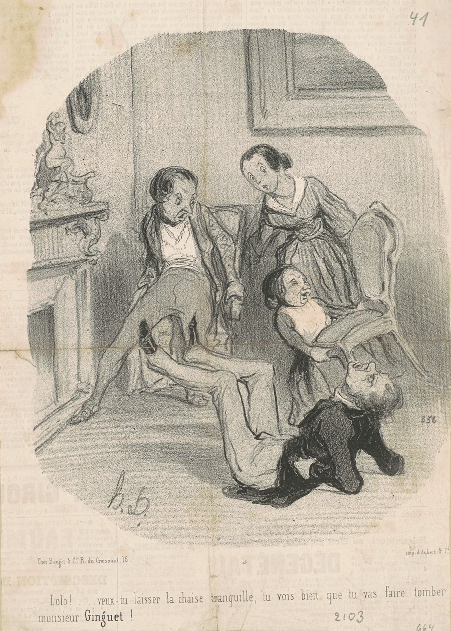 Lolo!... vuoi lasciare in pace la sedia... da Honoré Daumier