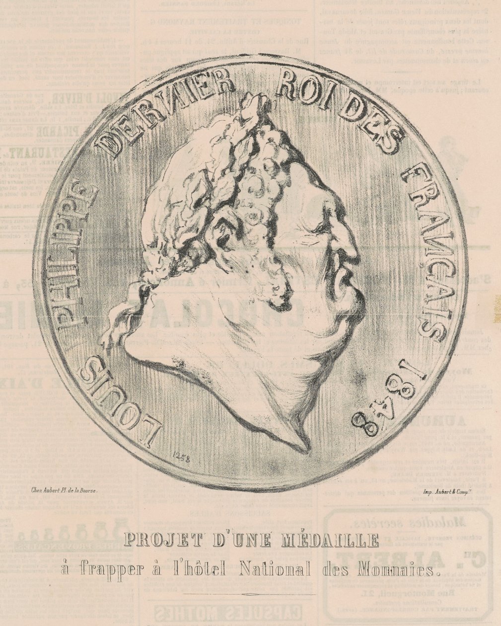 Luigi Filippo, ultimo re dei francesi da Honoré Daumier