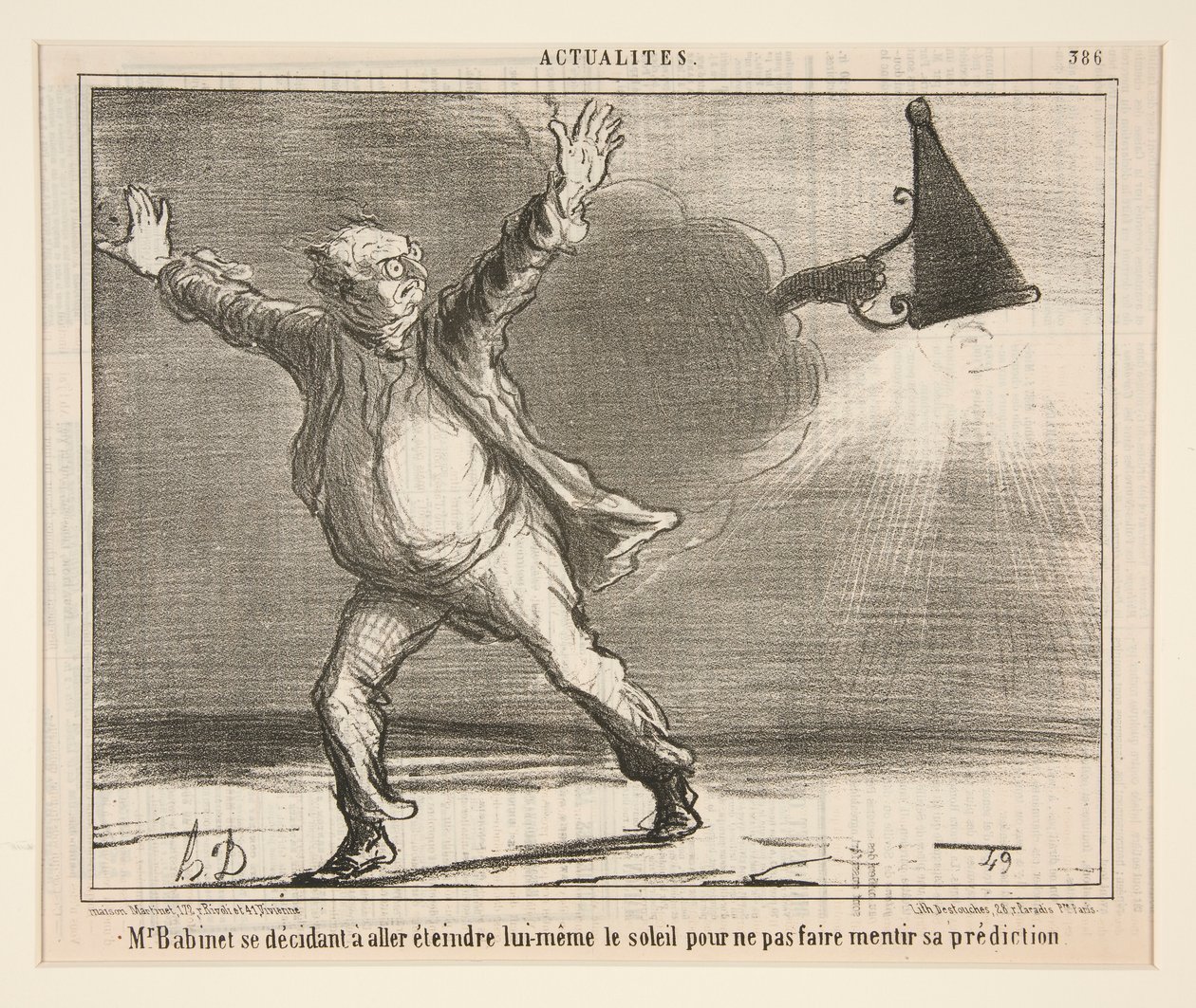 M. Babinet si decide a spegnere lui stesso da Honoré Daumier