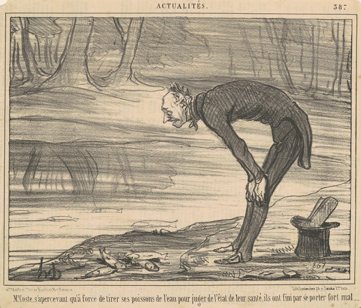 M. Coste, accorgendosi che a forza di tirare da Honoré Daumier