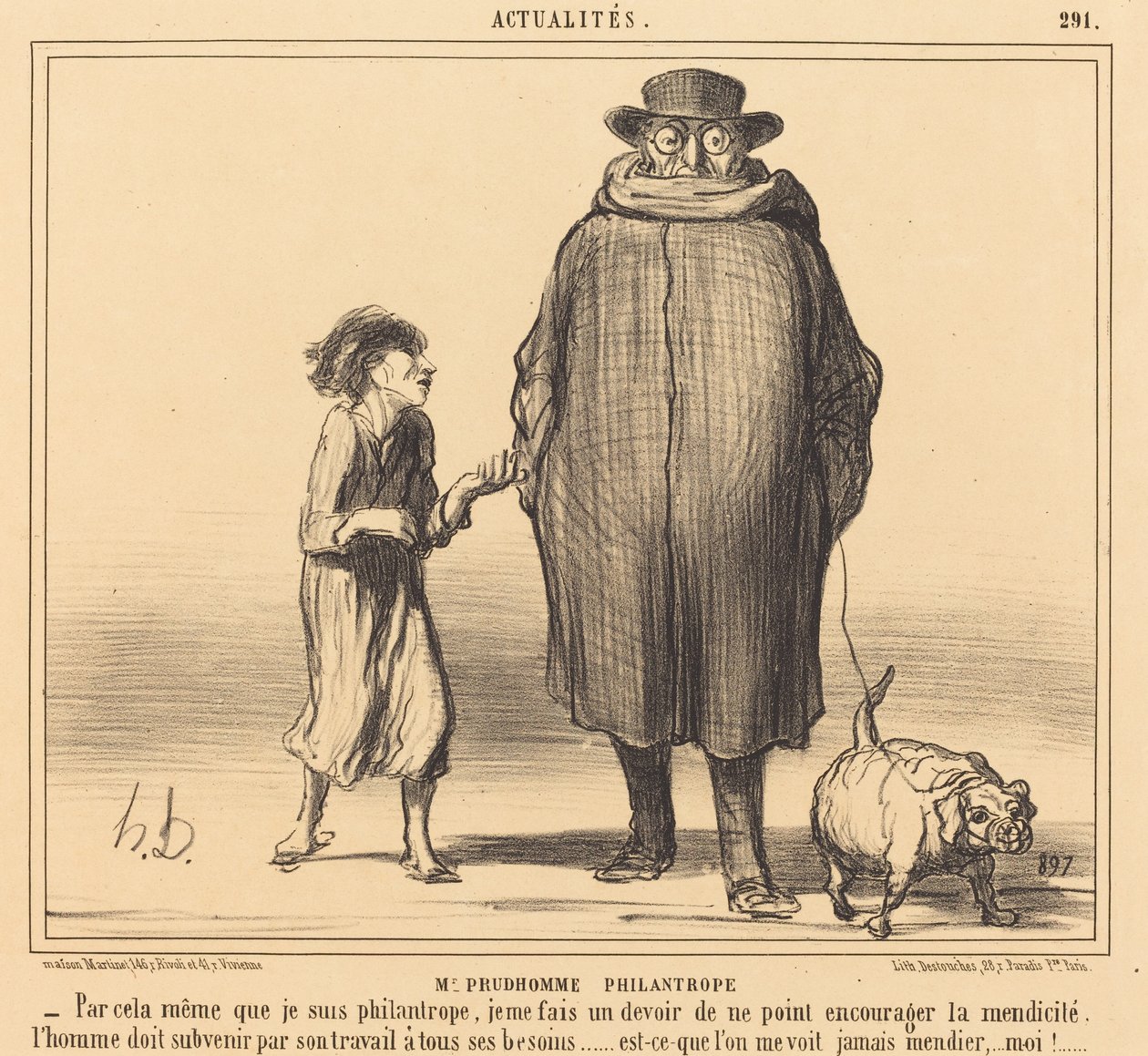 M. Prudhomme filantropo da Honoré Daumier