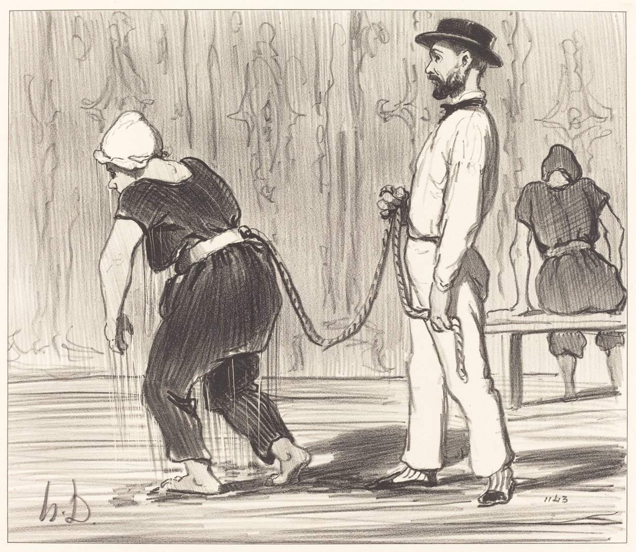 Madame Rabourdeau alla sua prima lezione da Honoré Daumier