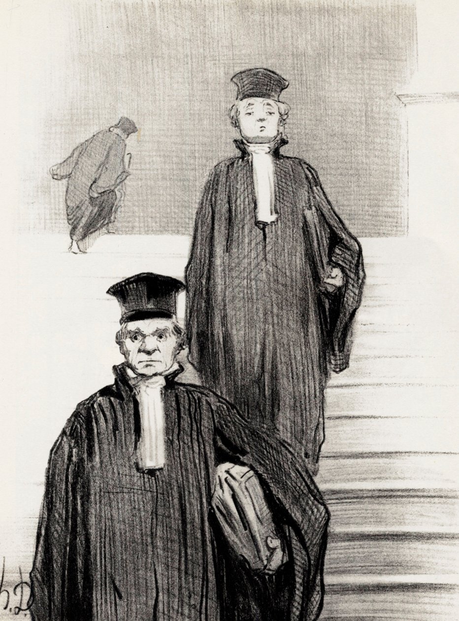 Scala principale del Palazzo di Giustizia, 1848 da Honoré Daumier