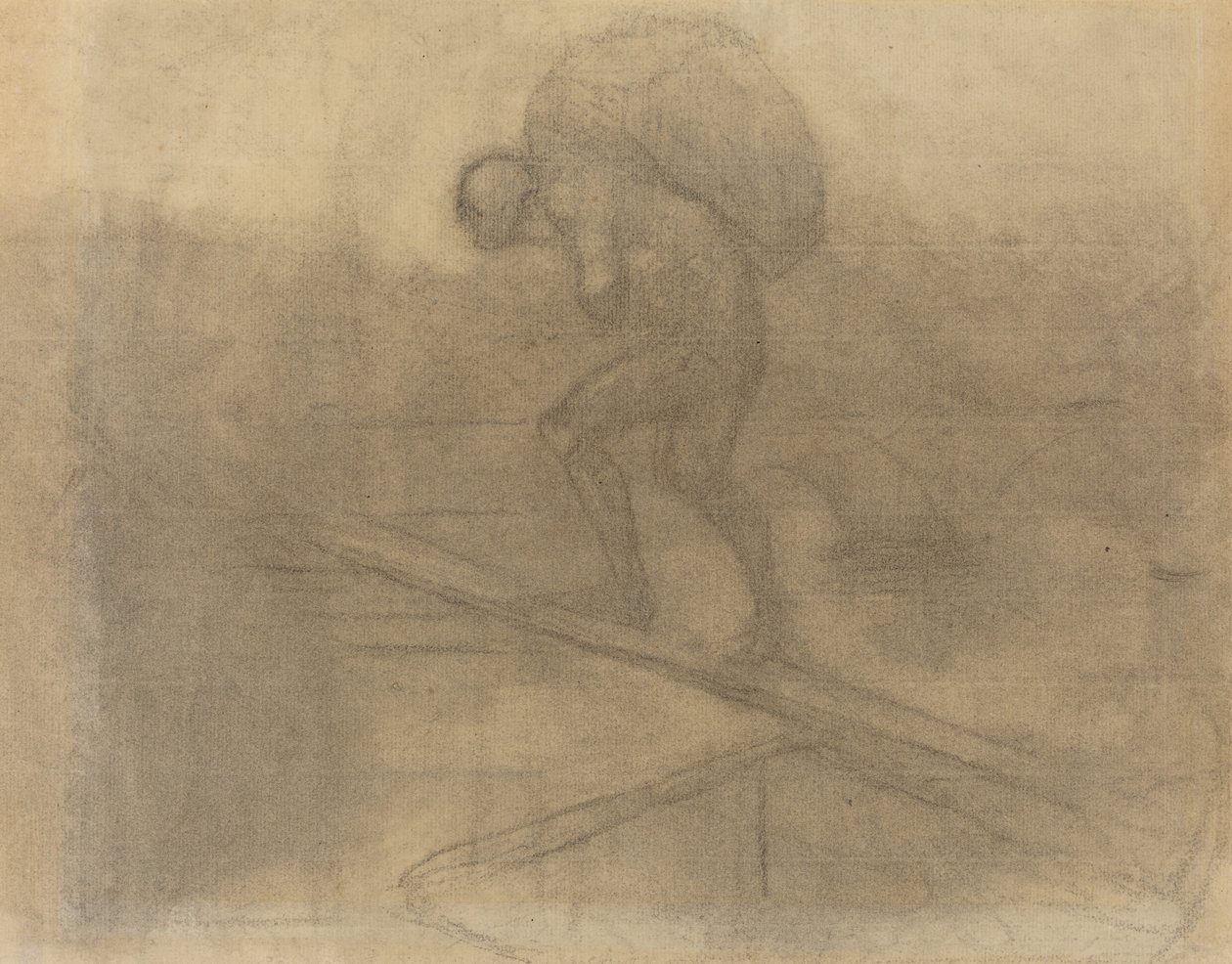 Uomo che porta un sacco da Honoré Daumier