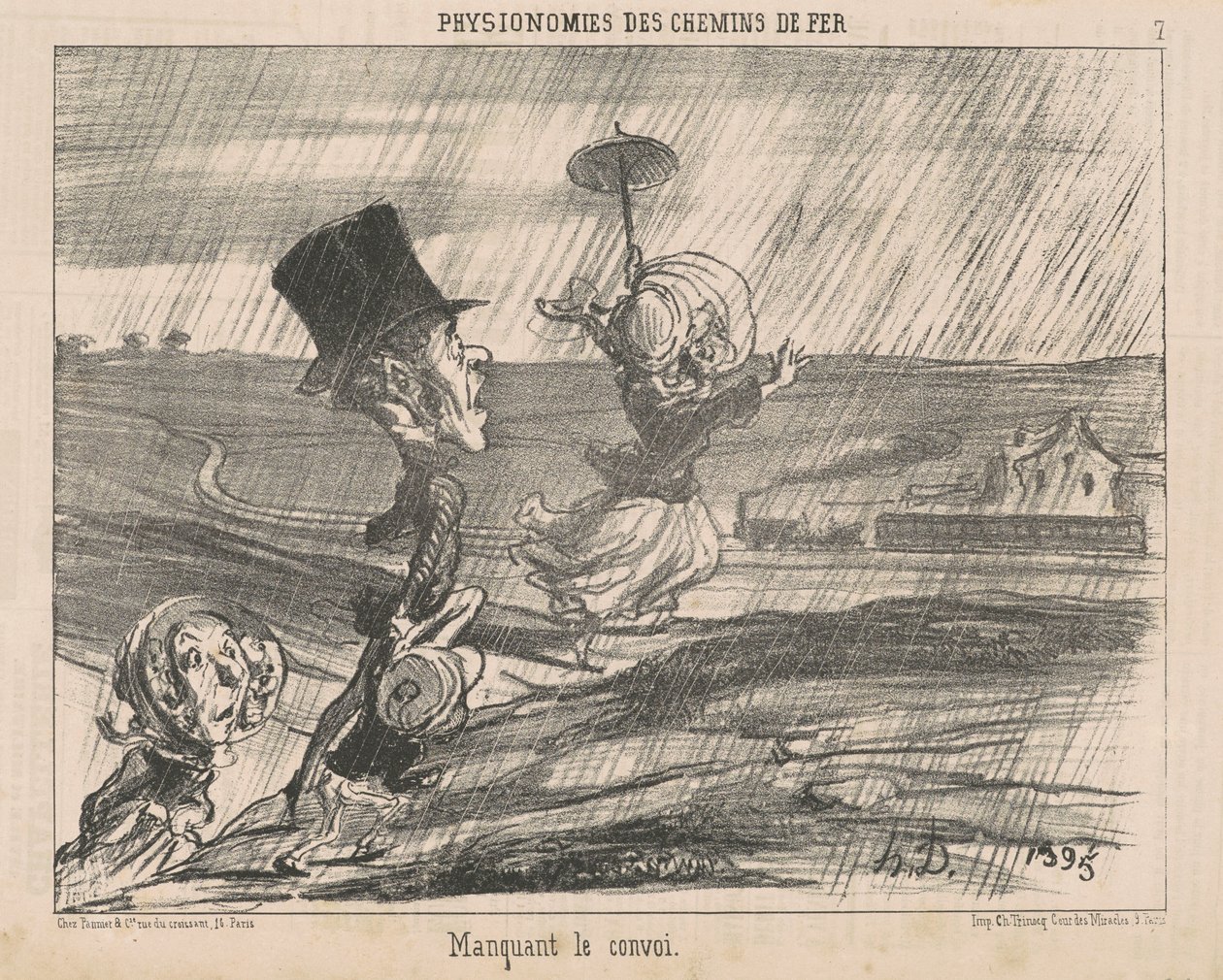 Perdendo il convoglio da Honoré Daumier