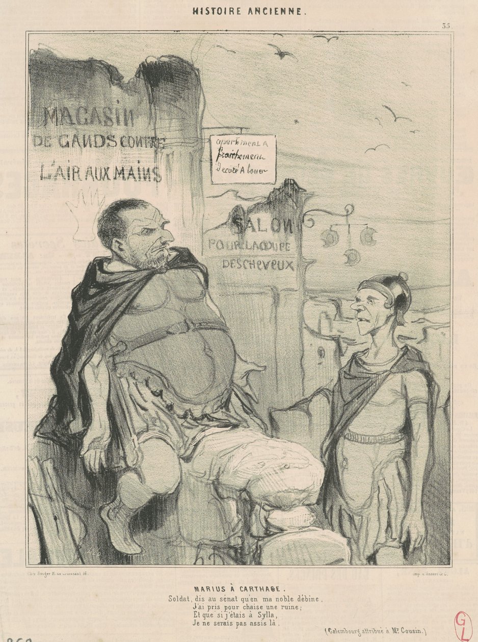 Marius a Cartagine da Honoré Daumier