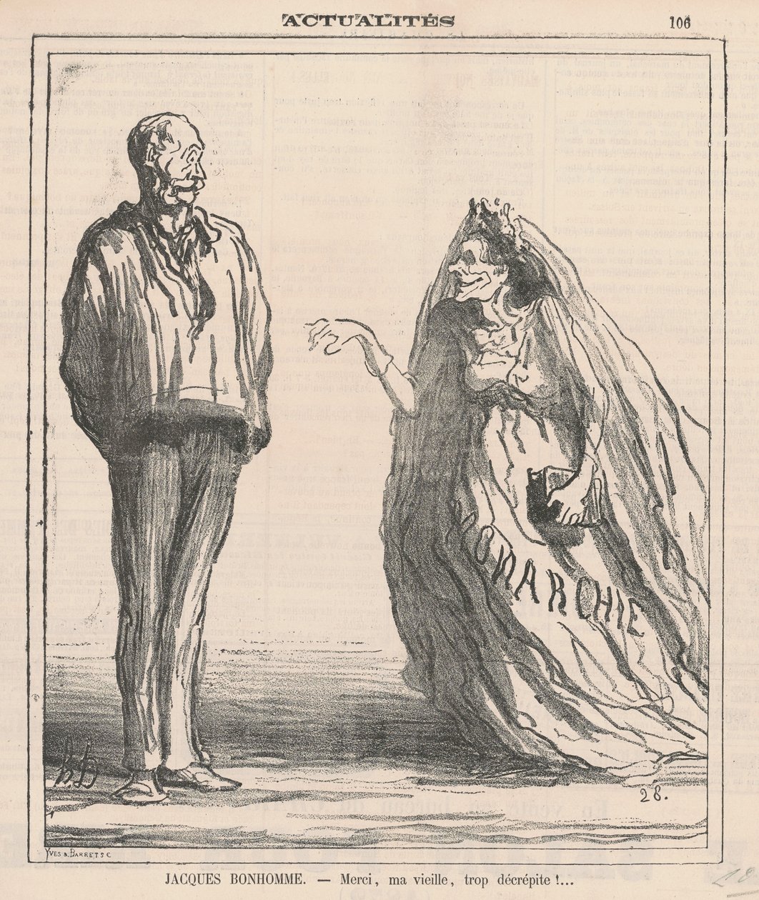 Grazie, mia vecchia, troppo decrepita! ... da Honoré Daumier
