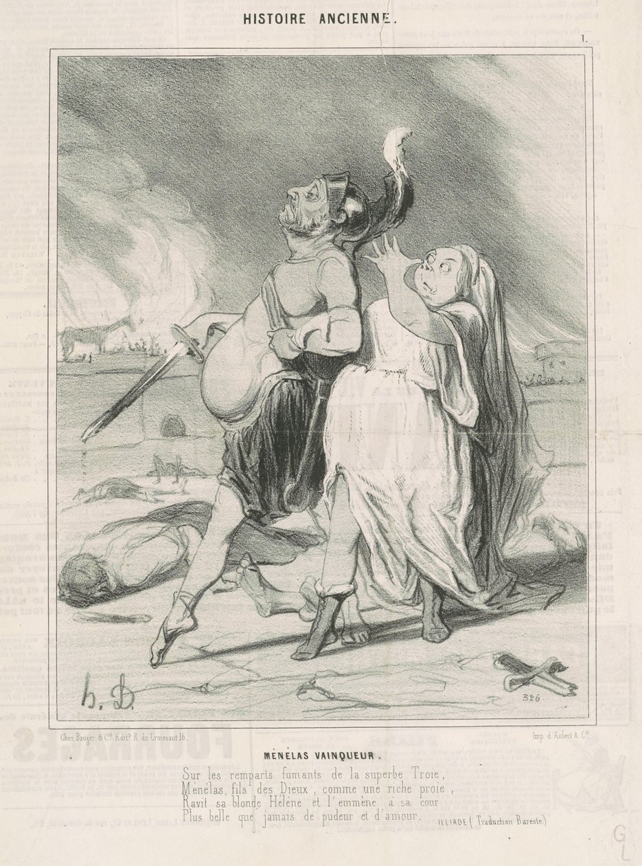 Menelao vincitore da Honoré Daumier
