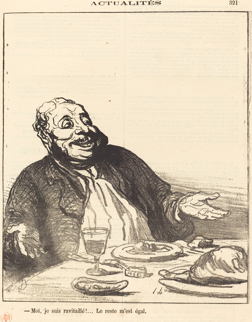 Io sono rifornito!... da Honoré Daumier