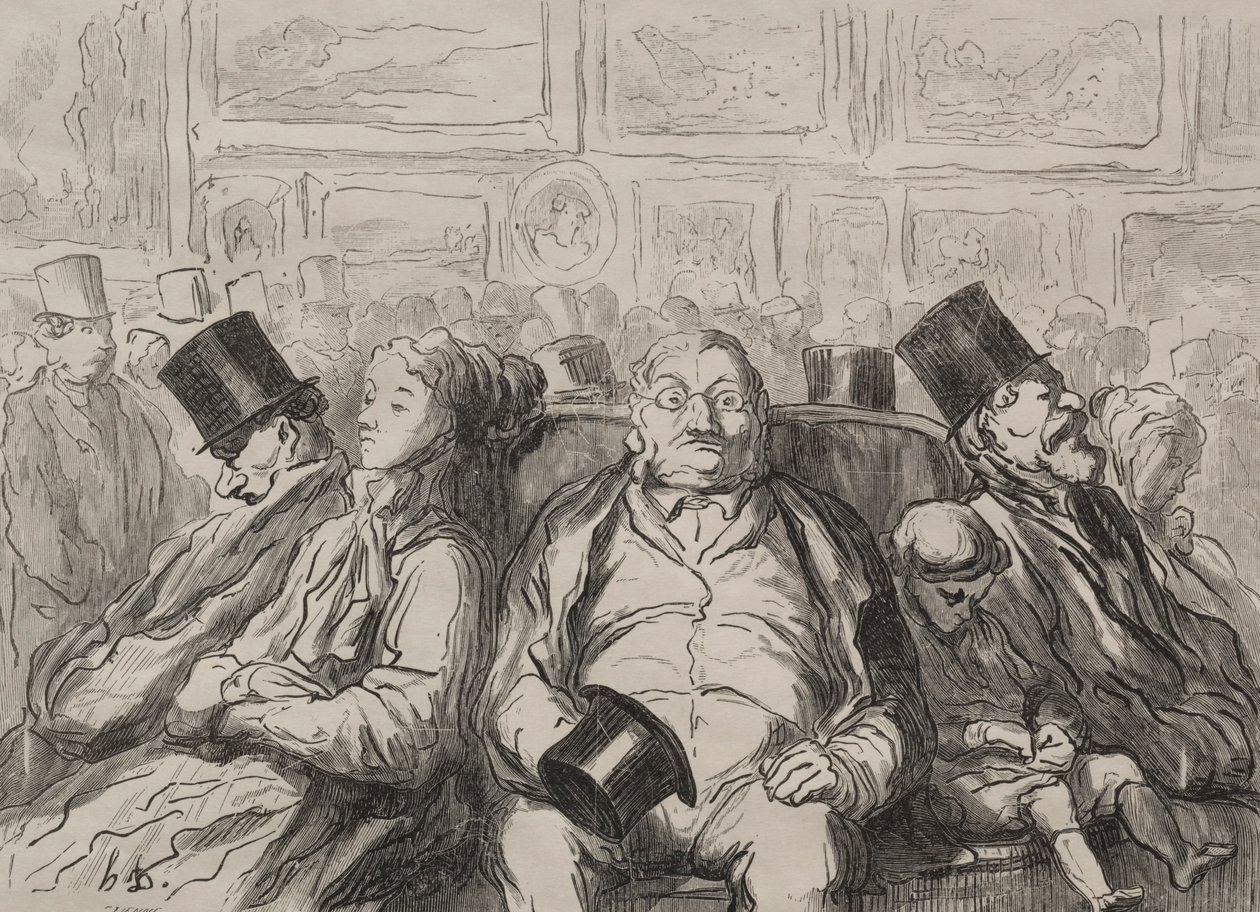 Momento di riposo nel Salon Carré da Honoré Daumier