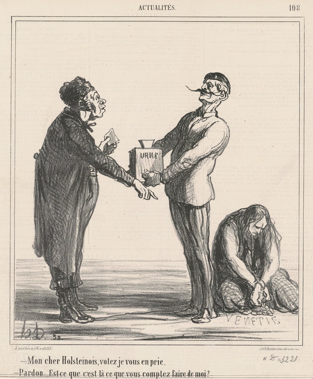 Mio caro Holsteinois, vota per favore ... da Honoré Daumier