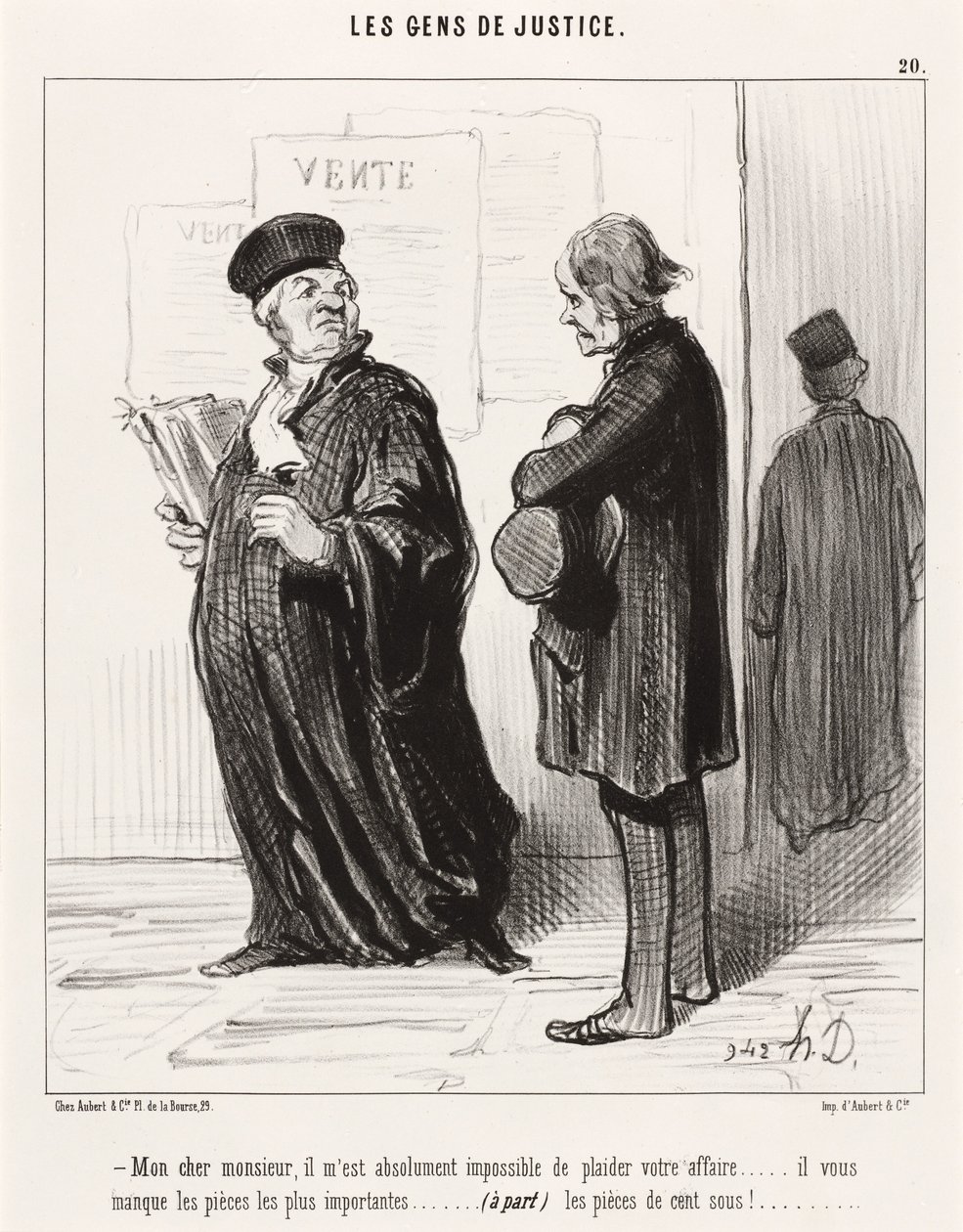 Mio caro signore... impossibile difendere la vostra causa da Honoré Daumier