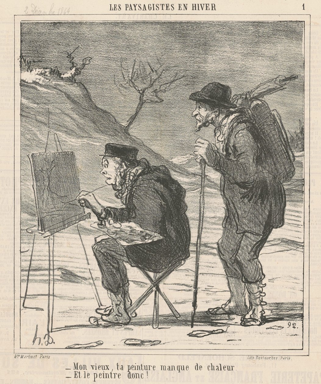Vecchio mio, la tua pittura manca di calore... da Honoré Daumier