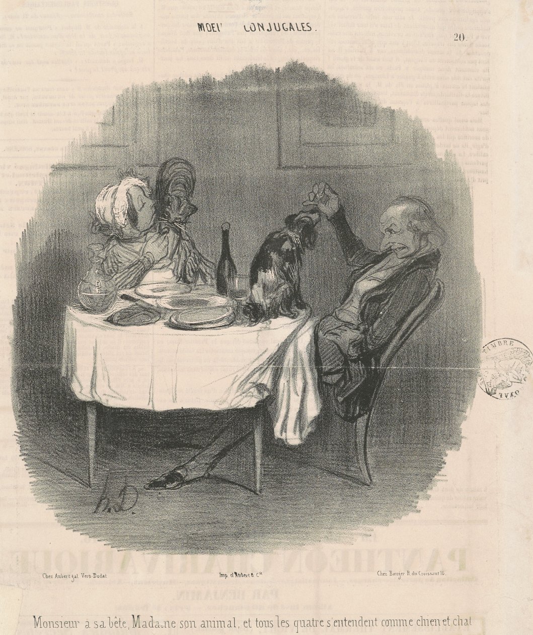 Monsieur ha la sua bestia, Madame il suo animale... da Honoré Daumier