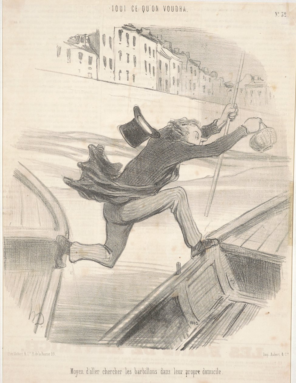 Modo di andare a cercare i barbillons nella loro propria dimora da Honoré Daumier