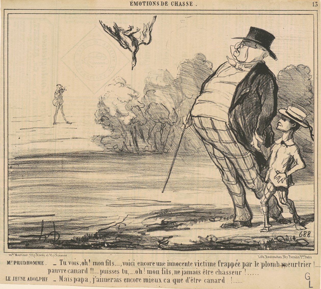 Mr Prudhomme. Tu vedi, Oh! Mio figlio ... da Honoré Daumier
