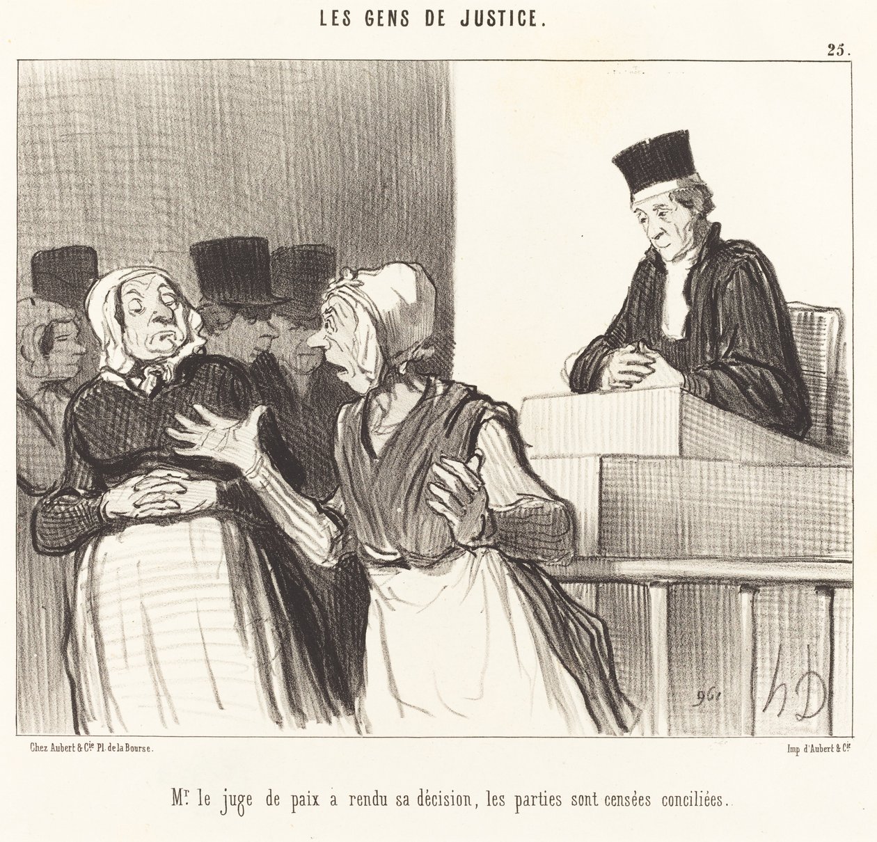Il signor giudice di pace ha preso la sua decisione... da Honoré Daumier