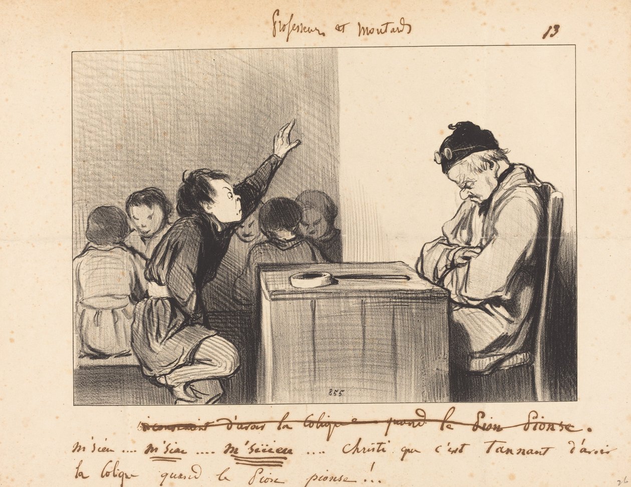 Signore... che fastidio avere la colica quando... da Honoré Daumier