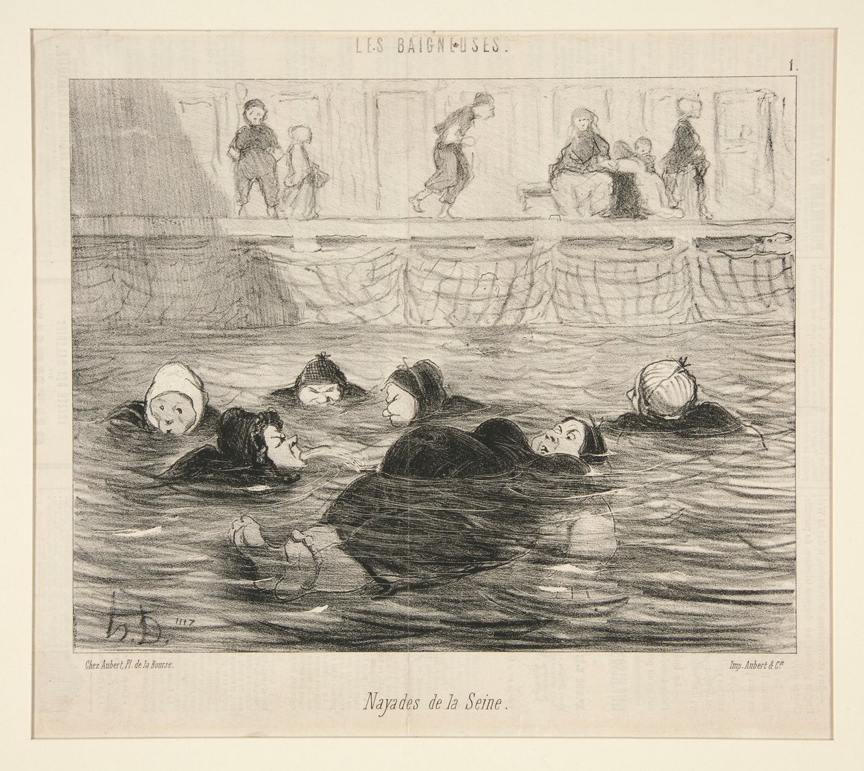 Naiadi della Senna, da Les Baigneuses da Honoré Daumier