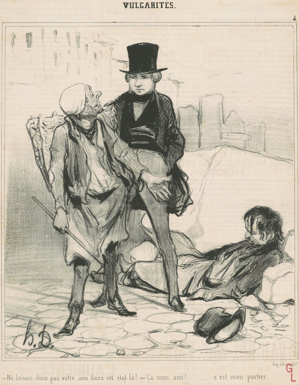Non lasciare quindi il tuo amico in questo stato! da Honoré Daumier