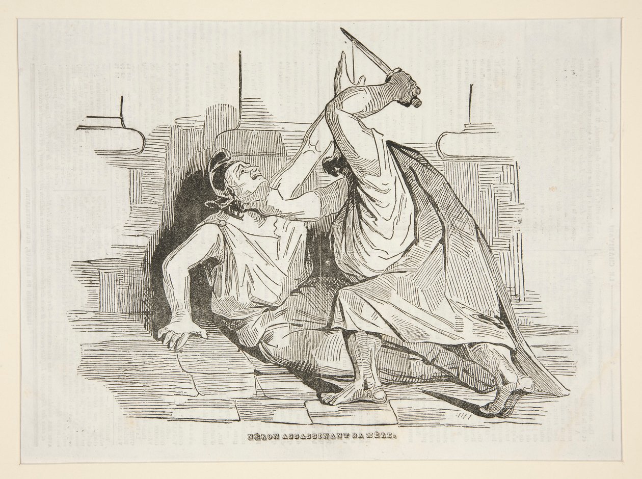 Nerone che uccide sua madre da Honoré Daumier