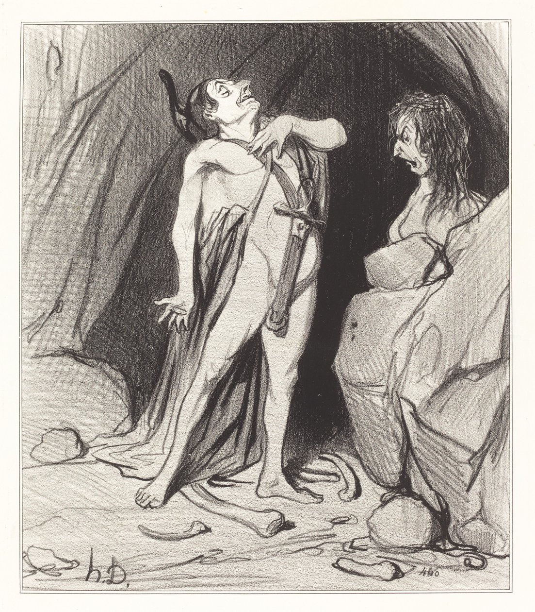 Edipo e la Sfinge da Honoré Daumier