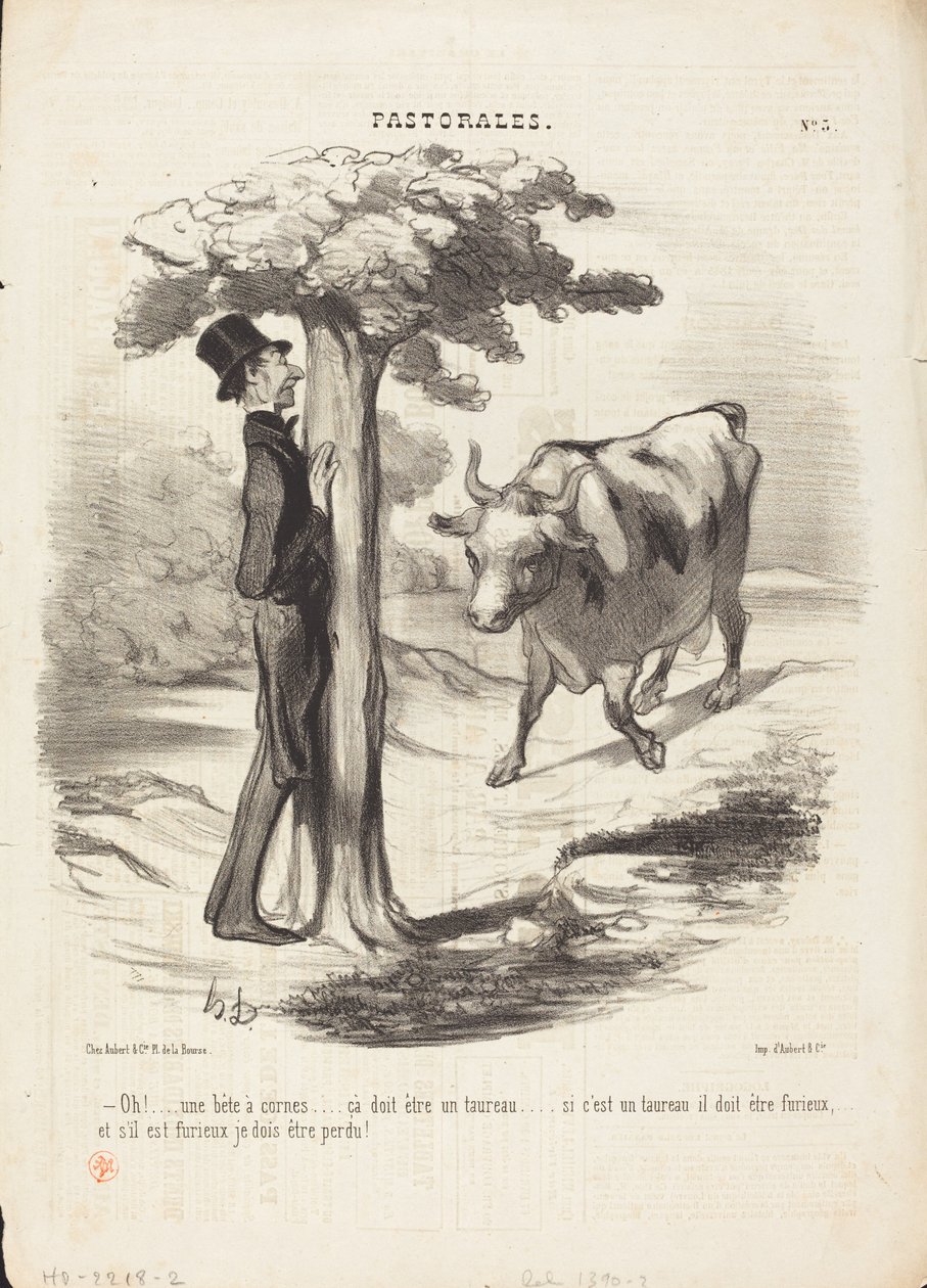 Oh!... una bestia con le corna... da Honoré Daumier