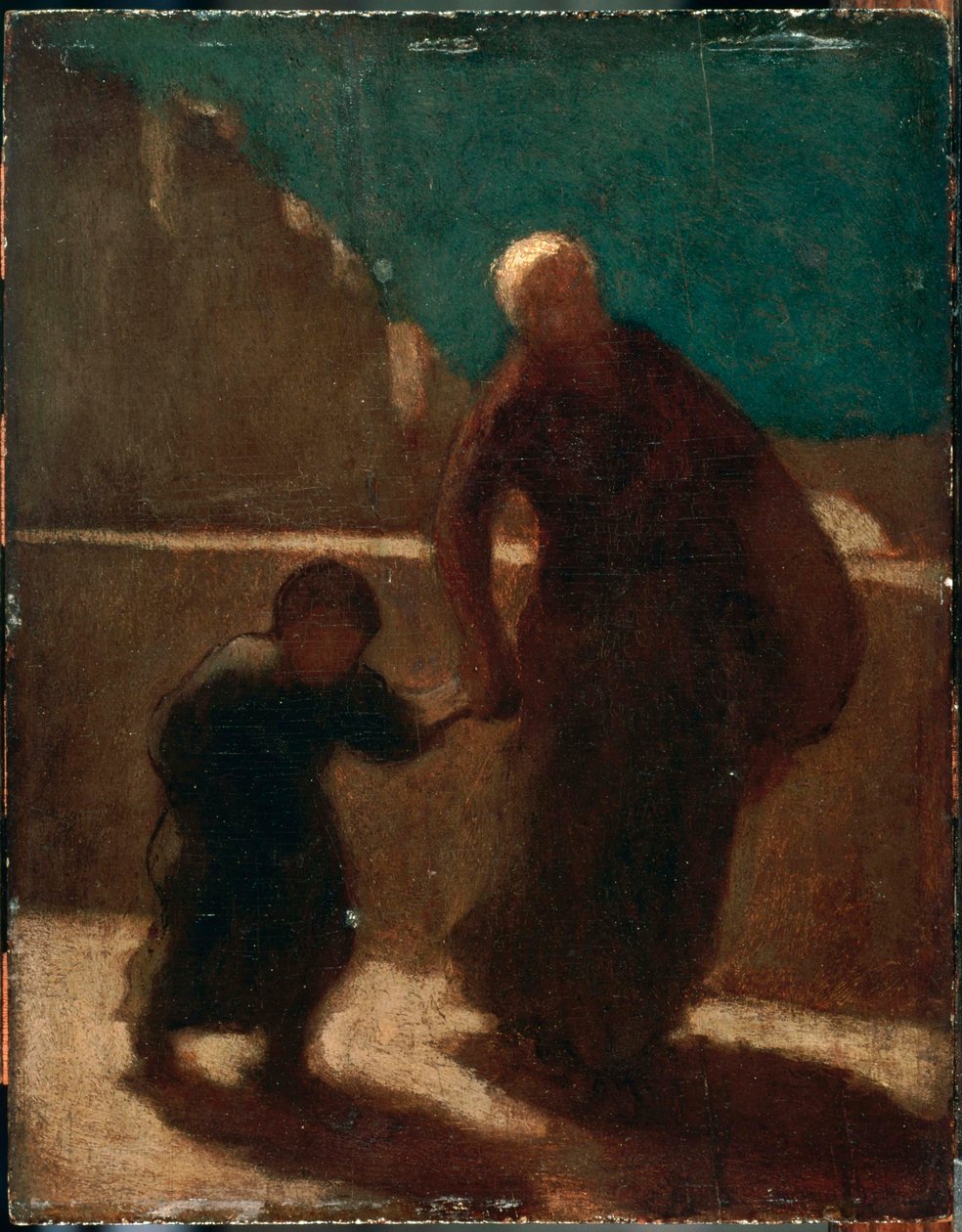 Su un ponte di notte da Honoré Daumier