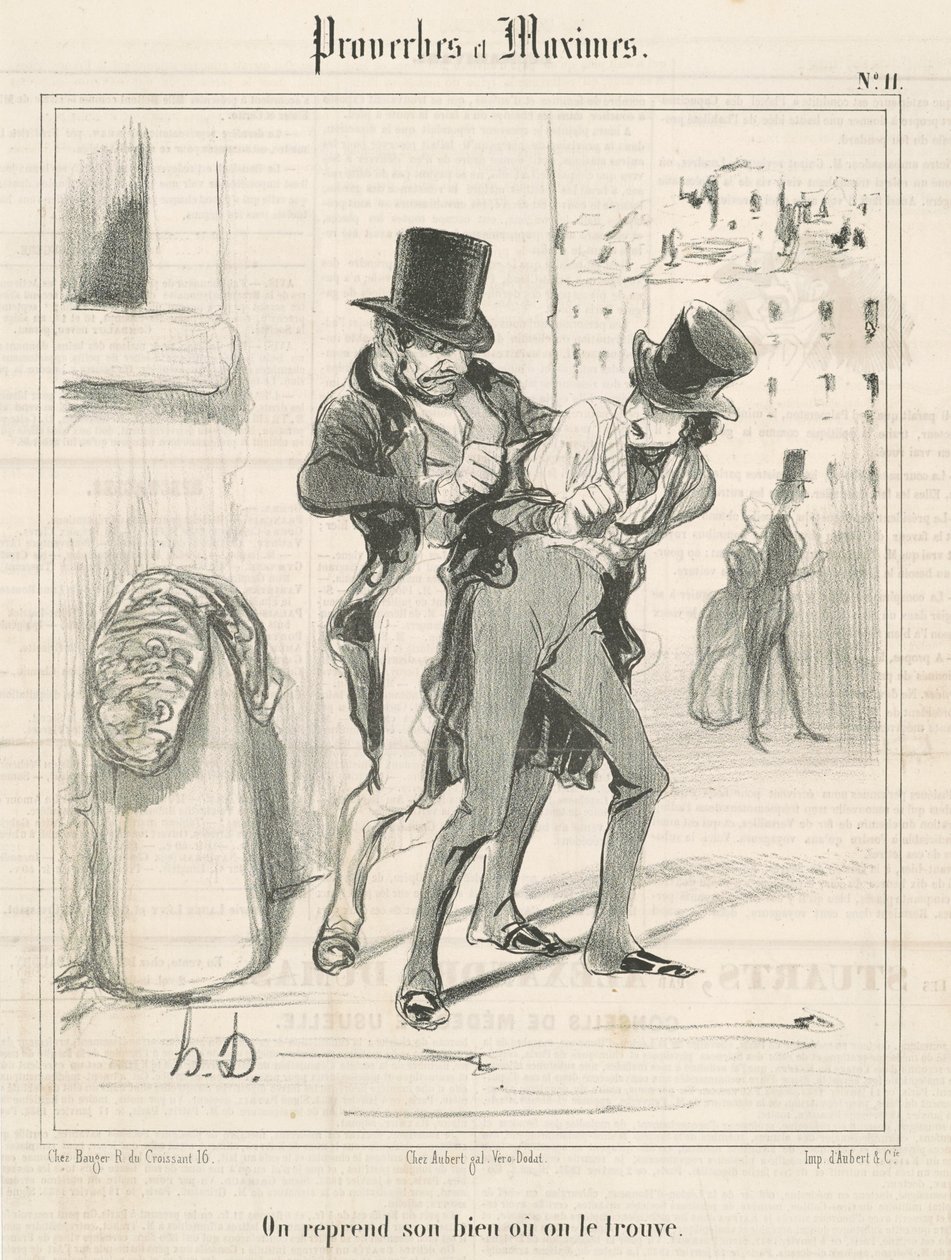 On reprend son bien ou on le trouve da Honoré Daumier