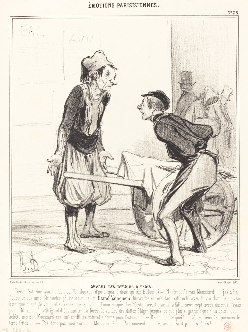 Origine dei beduini a Parigi da Honoré Daumier