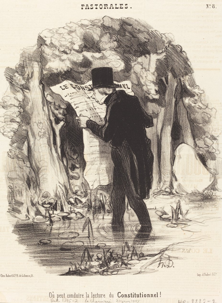 Dove può condurre la lettura del Constitutionnel! da Honoré Daumier