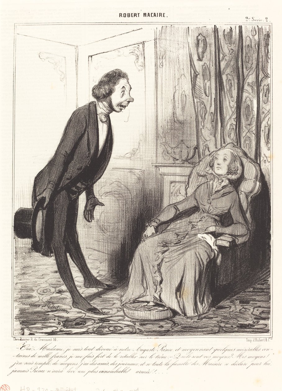 Sì, Madame, sono tutto devoto al nostro... Principe... da Honoré Daumier