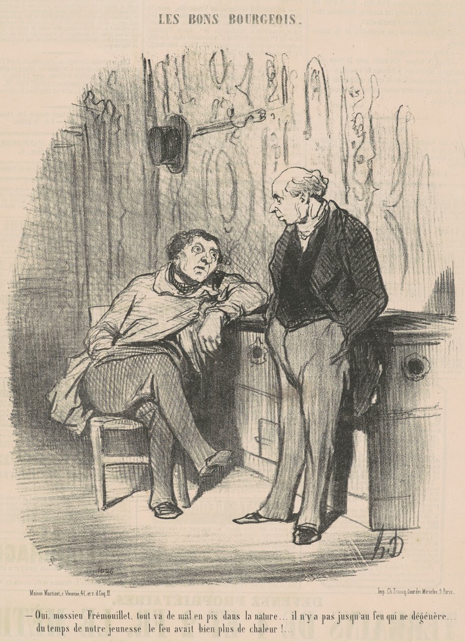 Sì, signor Fremouillet, tutto va di male in peggio da Honoré Daumier
