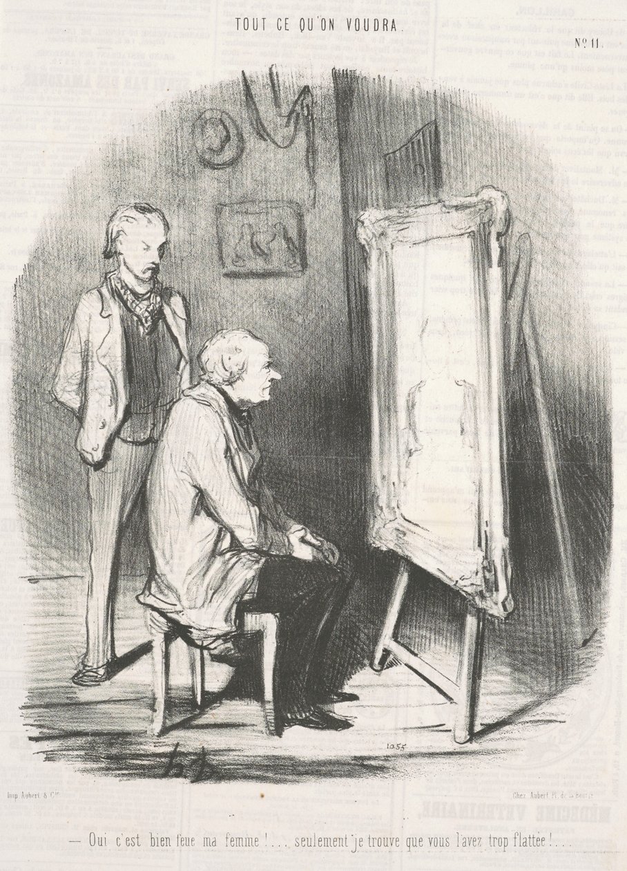 Sì, è proprio la mia defunta moglie! ... da Honoré Daumier