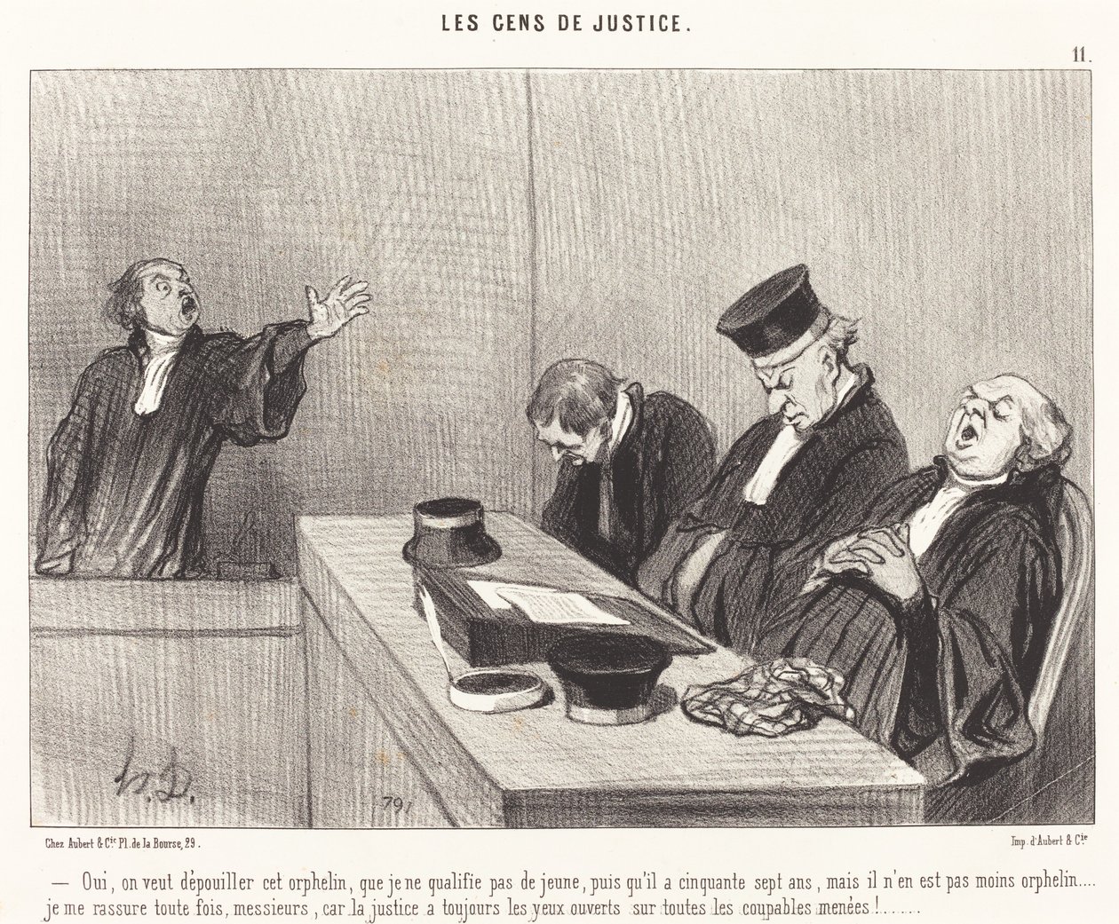 Sì, si vuole spogliare questo orfano... da Honoré Daumier