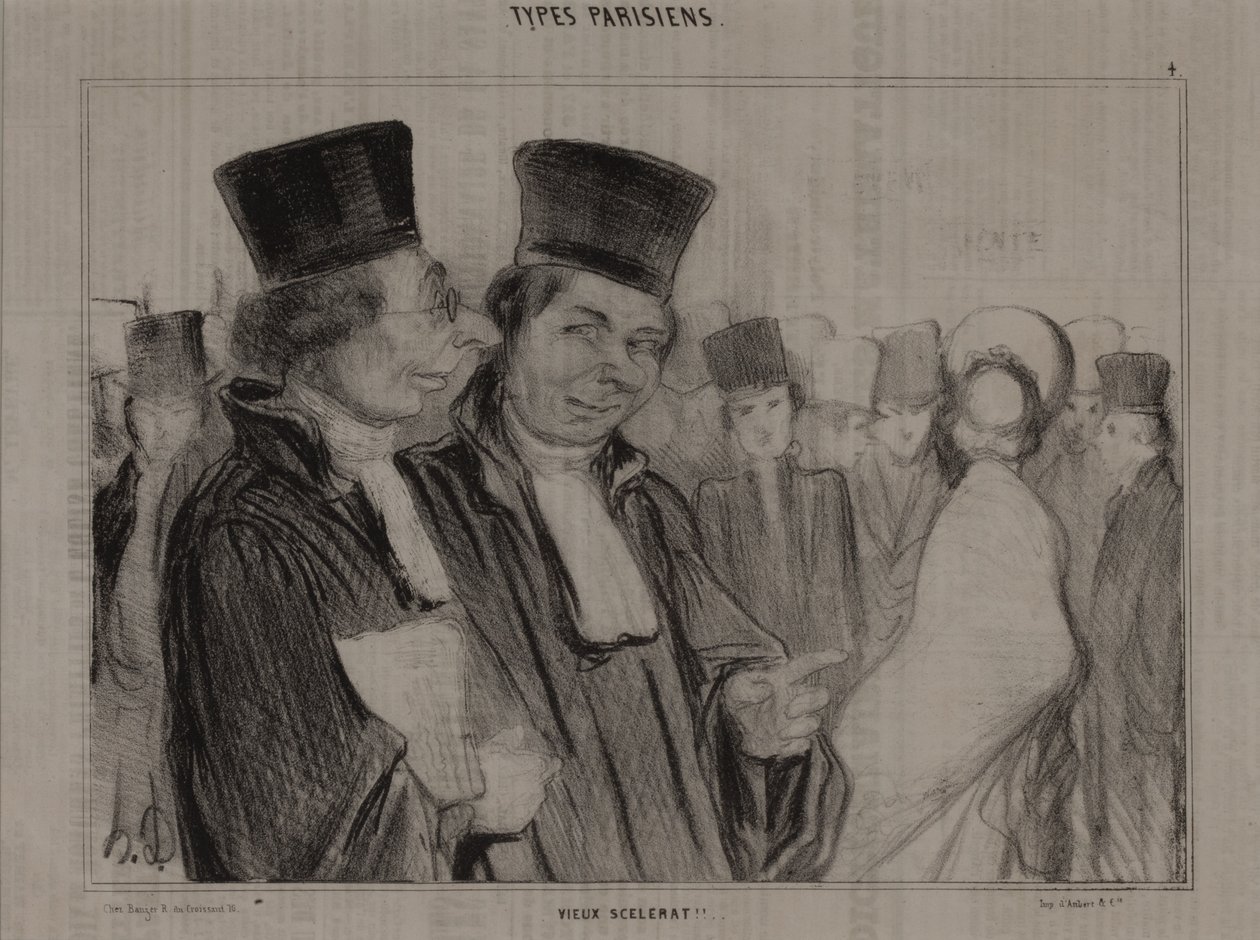 Tipi parigini, n. 4: Vecchio mascalzone! da Honoré Daumier