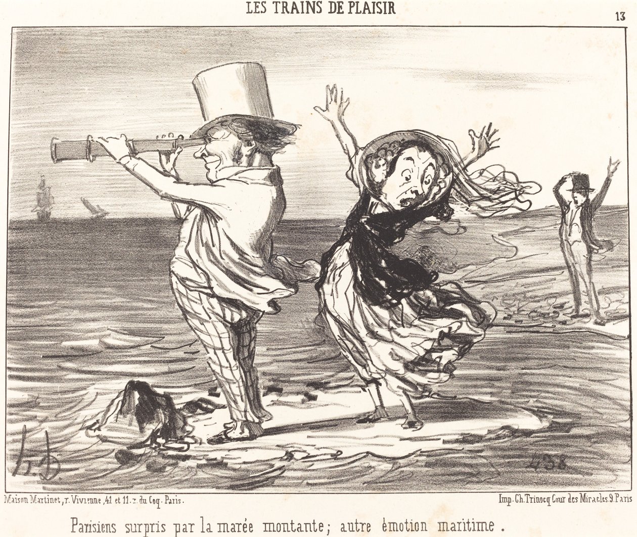 Parigini sorpresi dalla marea da Honoré Daumier