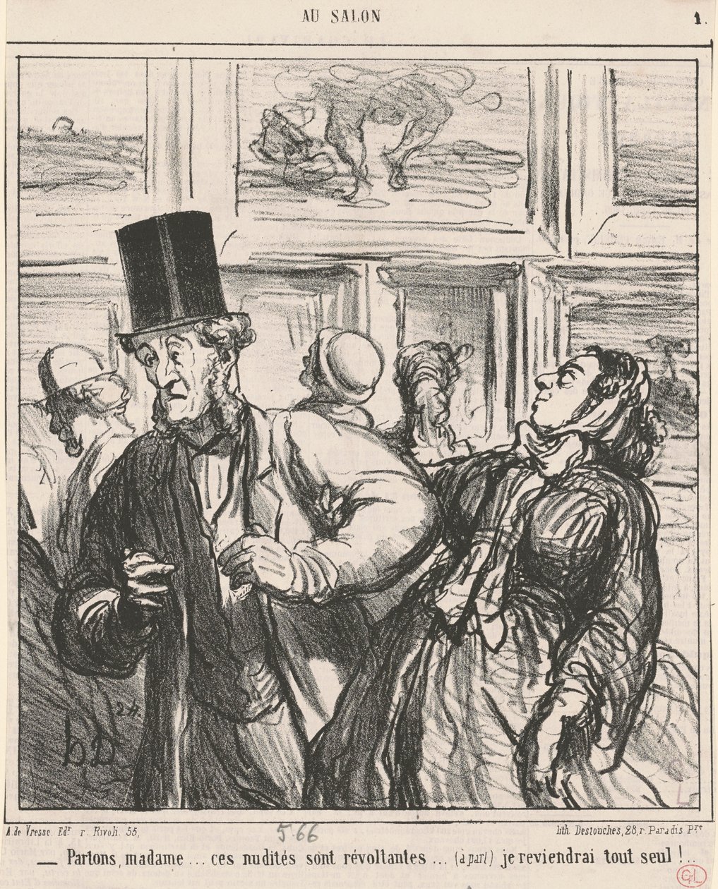 Parlons, Madame...ces nudités sont révoltantes... da Honoré Daumier