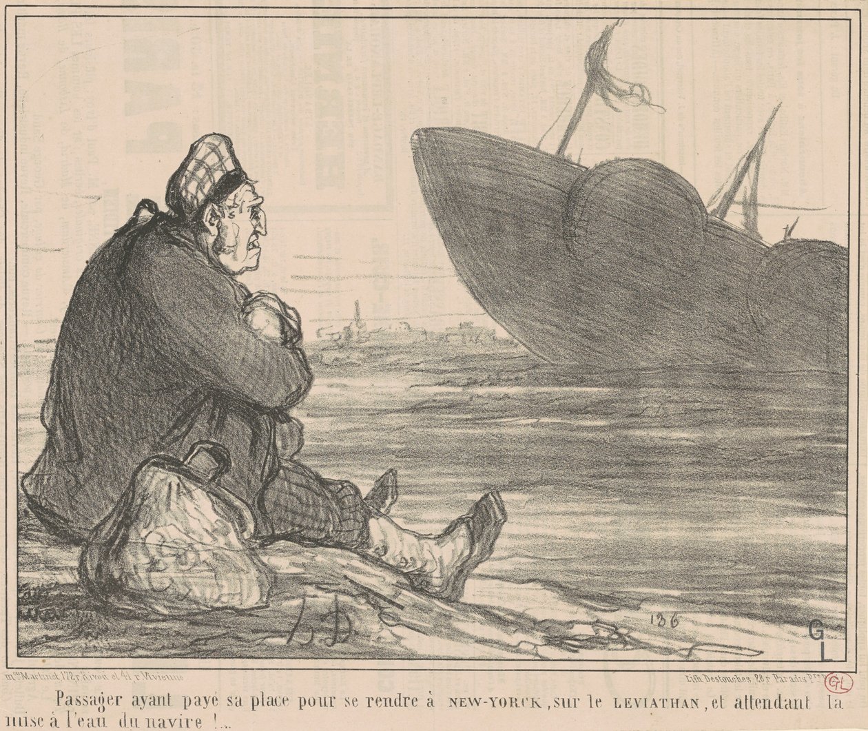 Passeggero che ha pagato... per andare a New York da Honoré Daumier