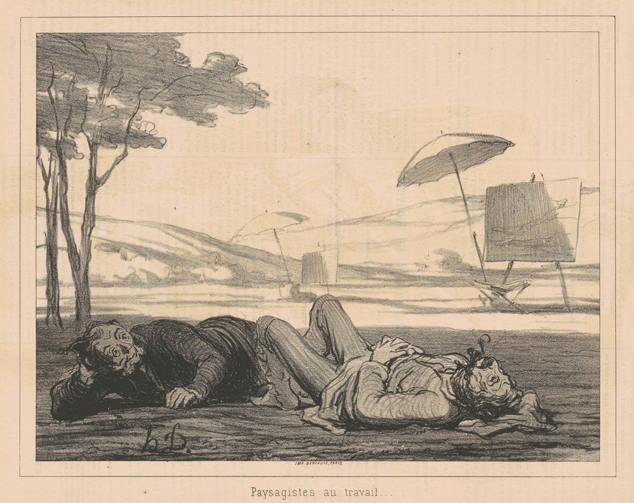 Paesaggisti al lavoro da Honoré Daumier