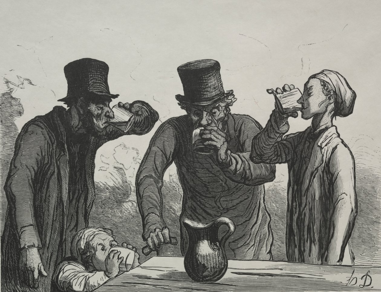 Fisiologia del bevitore: Le quattro età da Honoré Daumier