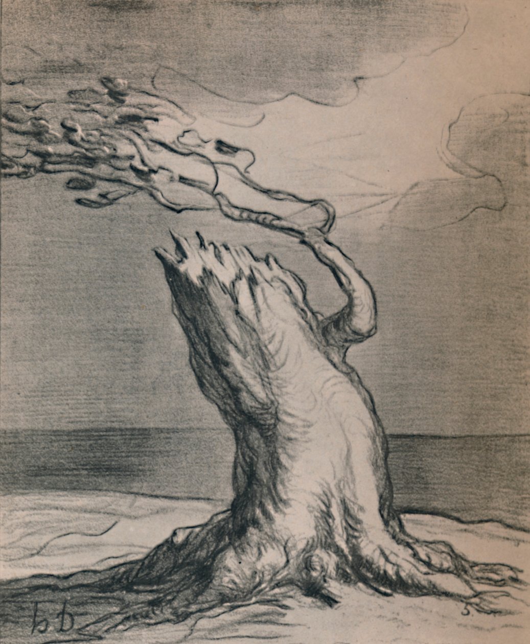 Povera Francia! Il tronco è devastato, 1871, 1946 da Honoré Daumier