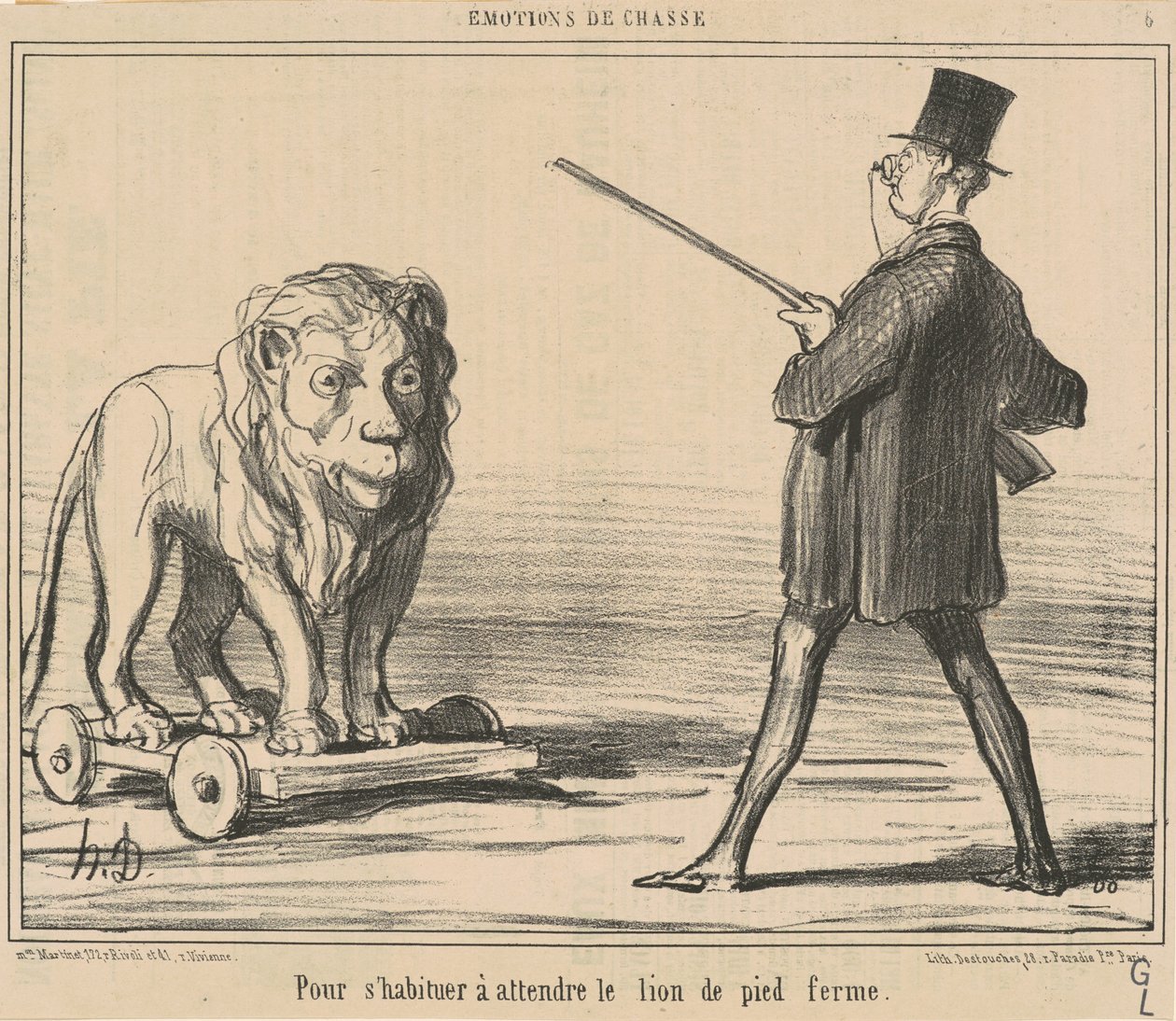 Per abituarsi ad aspettare il leone... da Honoré Daumier