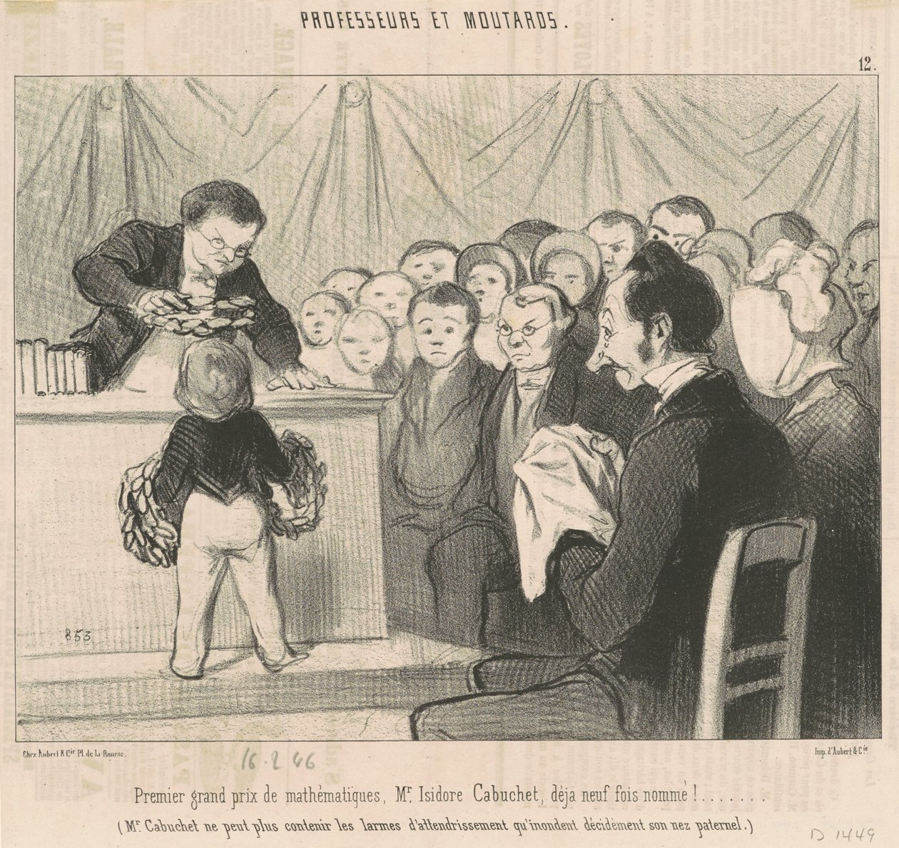Premier grand prix de mathématiques, M. Cabuchet da Honoré Daumier