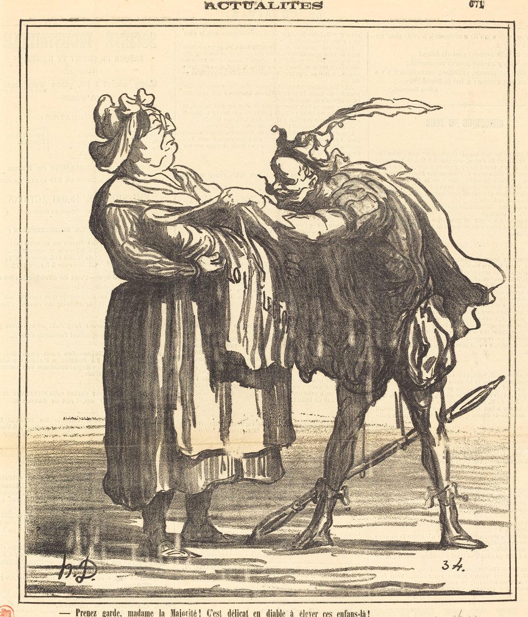 Attenzione, signora Maggioranza! da Honoré Daumier