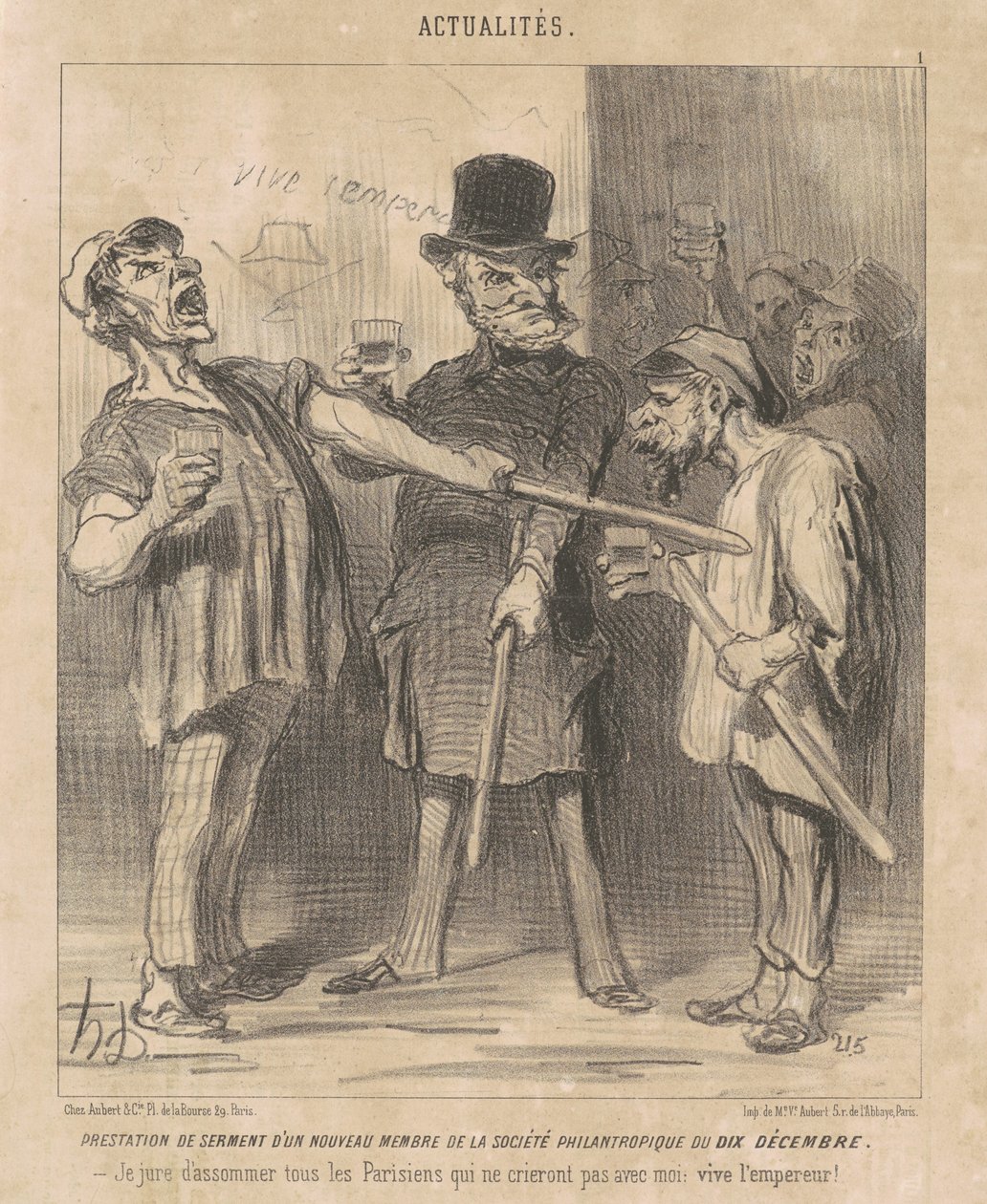 Prestazione di un membro del dieci dicembre da Honoré Daumier