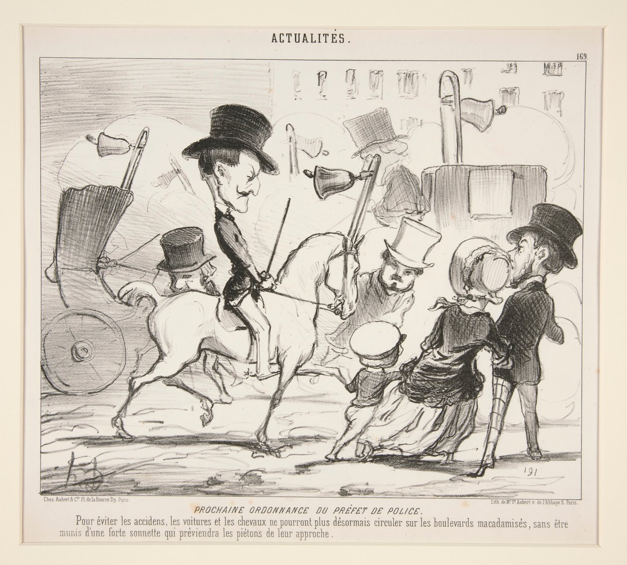 Prossima Ordinanza del Prefetto di Polizia. (Per evitare gli incidenti) da Honoré Daumier
